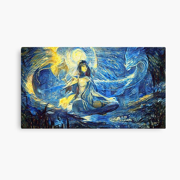 Starry Night Tranquility Dragon karma Canvas Print