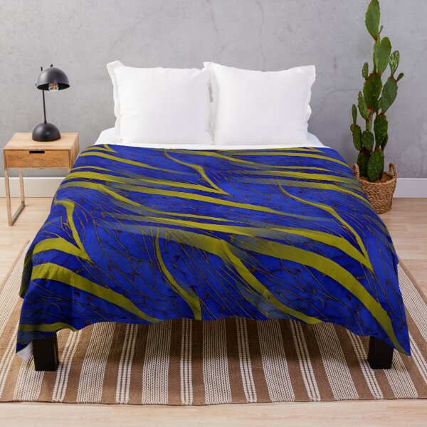 Item preview, Abstract Botanical Repeating Pattern in Blue and Olive Green designed and sold by Itaya Art.