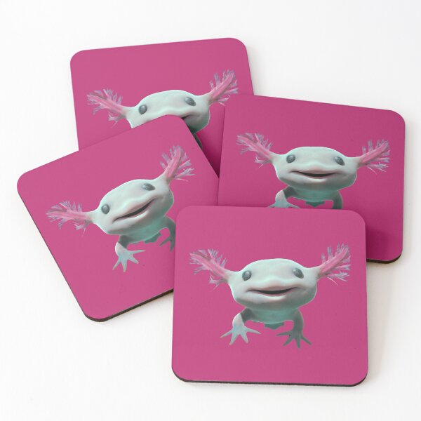Artikelvorschau, Baby Axolot Lächeln Schwimmen 3D Stil Albino Magenta entworfen und verkauft von Brasilia.