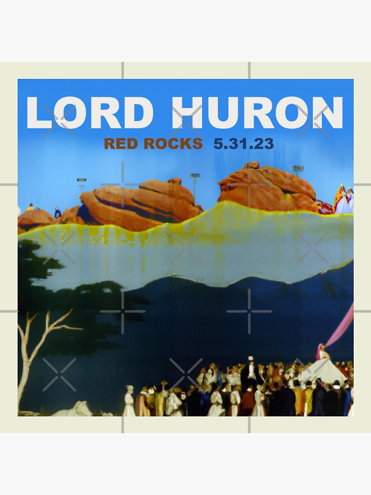 "lord huron red rocks 2023" Sticker for Sale by sangyue | Redbubble