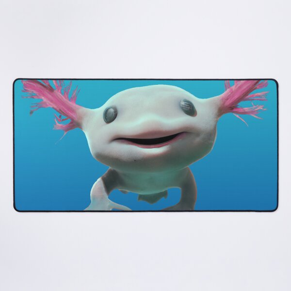 Item preview, Baby Axolot Smiling Swimming 3D style Albino Blue Gradient designed and sold by Brasilia.