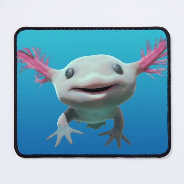Item preview, Baby Axolot Smiling Swimming 3D style Albino Blue Gradient designed and sold by Brasilia.