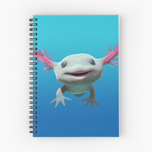 Item preview, Baby Axolot Smiling Swimming 3D style Albino Blue Gradient designed and sold by Brasilia.