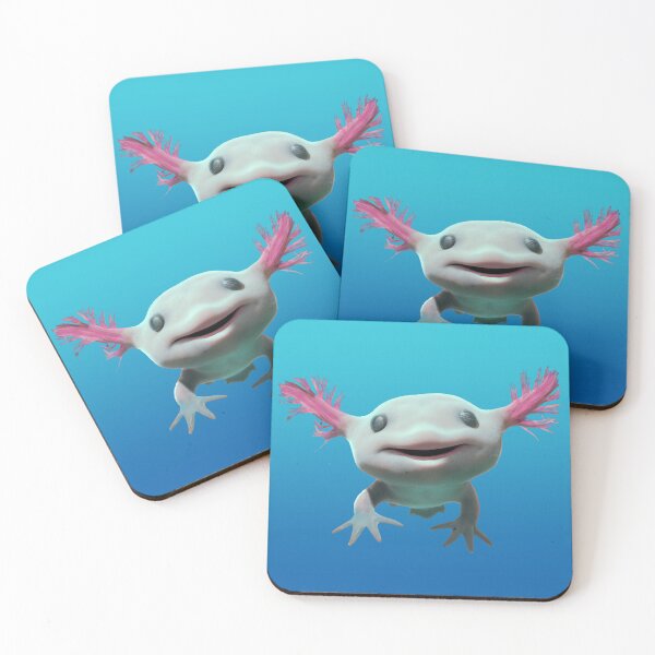 Item preview, Baby Axolot Smiling Swimming 3D style Albino Blue Gradient designed and sold by Brasilia.