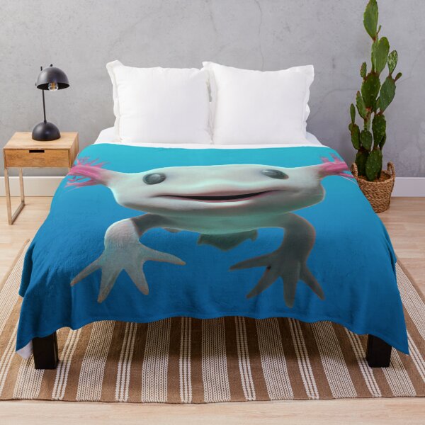 Item preview, Baby Axolot Smiling Swimming 3D style Albino Blue Gradient designed and sold by Brasilia.