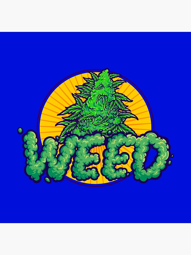 Disover BIG BUD of WEED Retro Style Sunburst Image ~ for Cannabis Marijuana Pot Smoking Stoners Premium Matte Vertical Poster