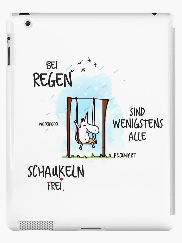 "UnicornEinhorn 13 Bei Regen sind wenigstens alle Schaukeln frei