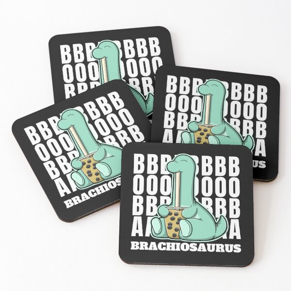 Item preview, Cute little baby brachiosaurus drinking boba milk tea designed and sold by The magic  Yellow bus.