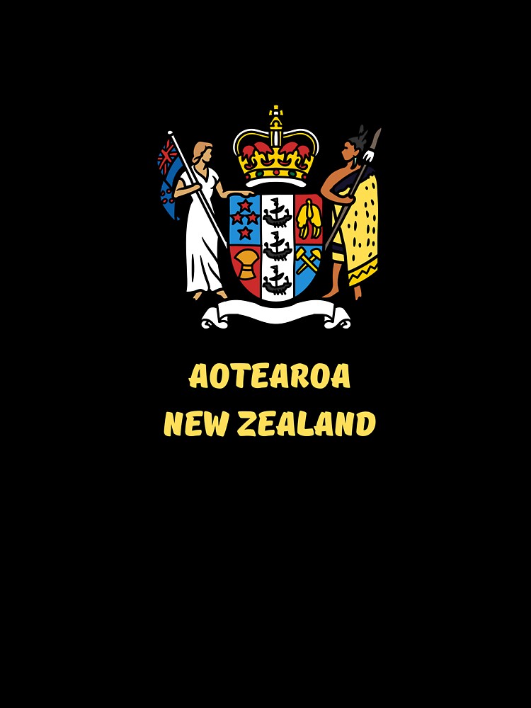 Thumbnail 2 of 2, Kids T-Shirt, Aotearoa New Zealand Coat of Arms designed and sold by AtarangiDesigns.