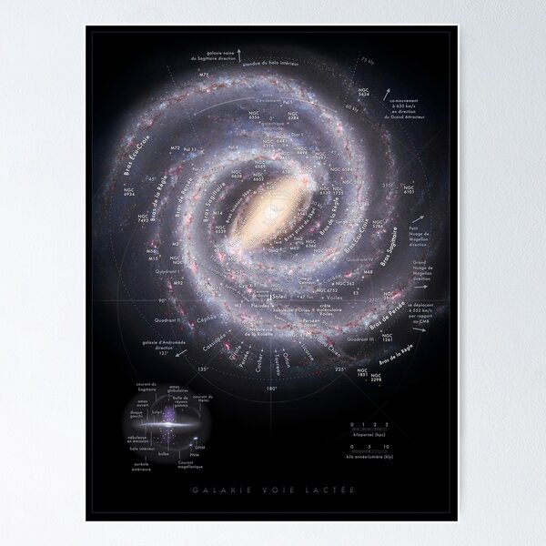 Item preview, **FRENCH** Milky Way Map (en français) Carte de la Voie Lactée designed and sold by Pablo Carlos Budassi.