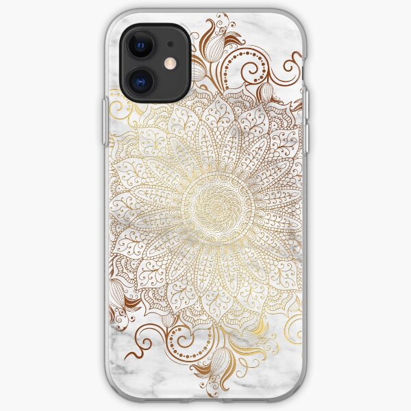 Mandala - Marble gold iPhone Soft Case