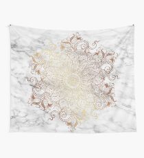 Mandala - Marble gold Wall Tapestry