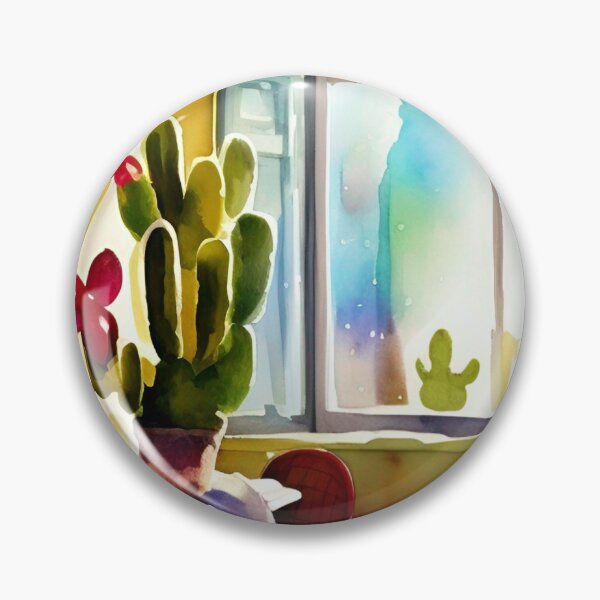 Item preview, Watercolour Cactus designed and sold by FunTorture.