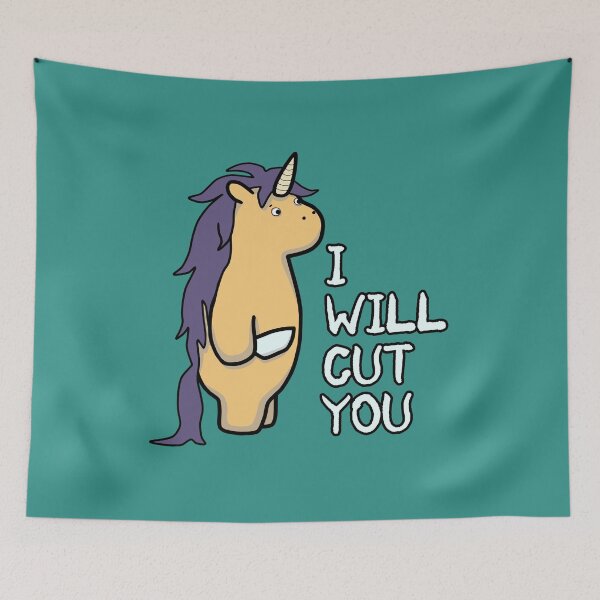 Item preview, I Will Cut You - Stabby Stab The Unicorn designed and sold by ViewerEqualsPhoton.