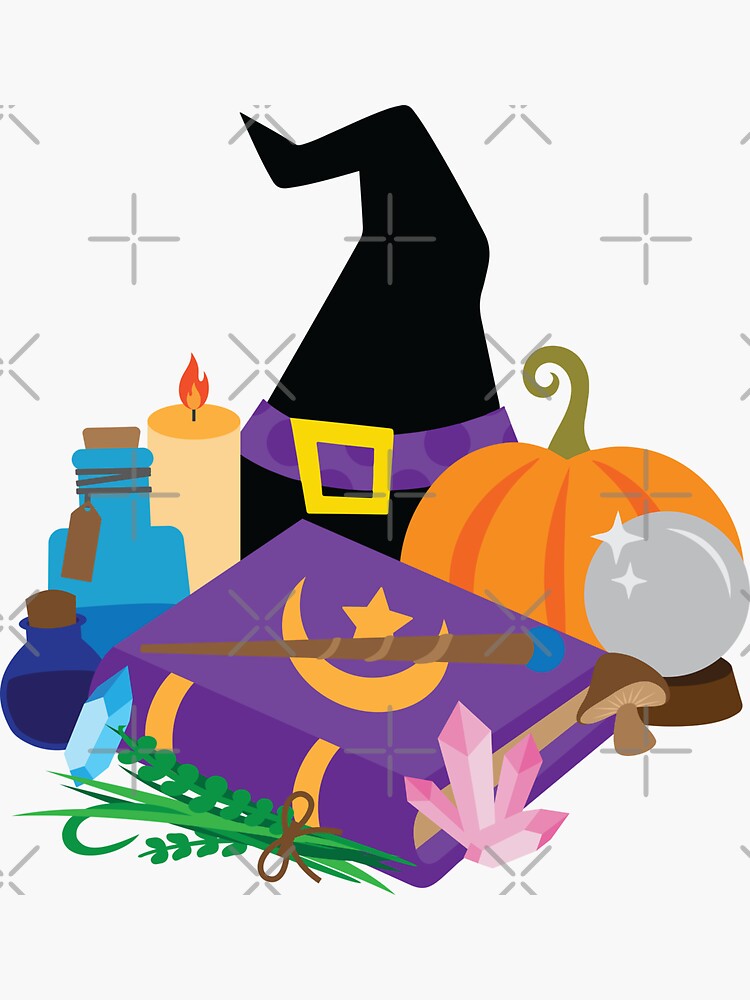 Witchy Magic Crystal Magician Witch Stickers