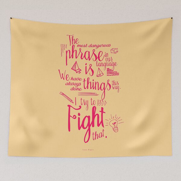Item preview, Fight that!, Grace Hopper sentence for mind-changing, mind openness, inspiration, motivation, giclée, handwritten, calligraphy, chalkboard designed and sold by Spallutos.