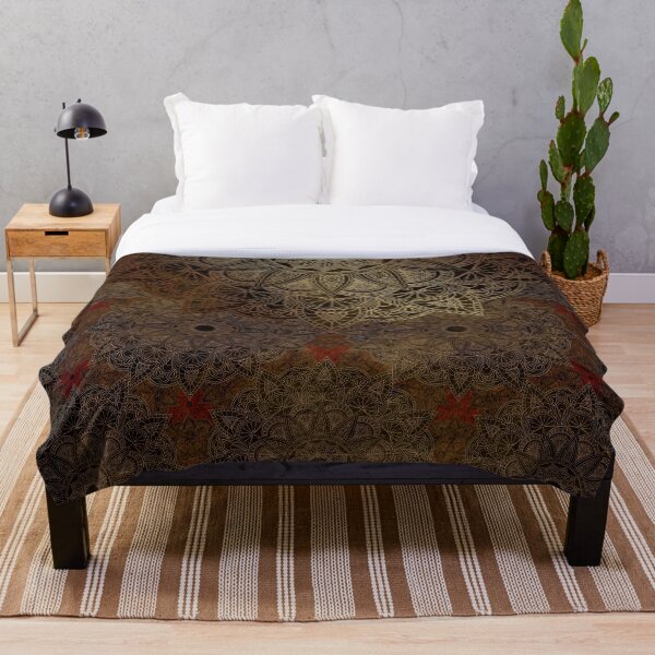 Mandala - Bronze Throw Blanket
