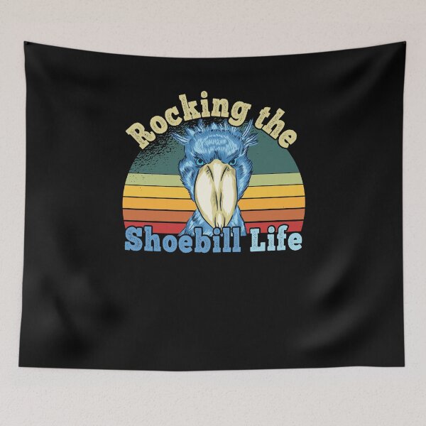 Item preview, Shoebill Retro Sunset African Bird Design designed and sold by ZzCorezZ.