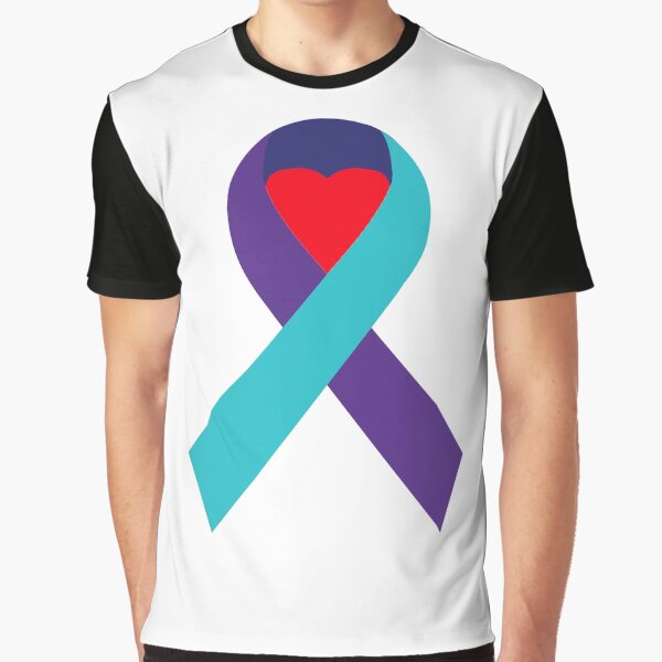 Support Suicide Awareness - Ribbon Only Graphic T-Shirt
