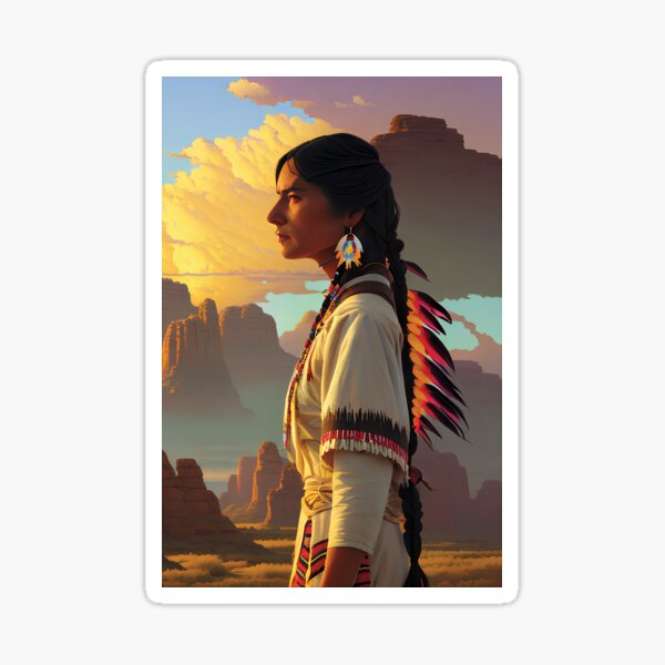 Item preview, Native American Woman designed and sold by BrightC.