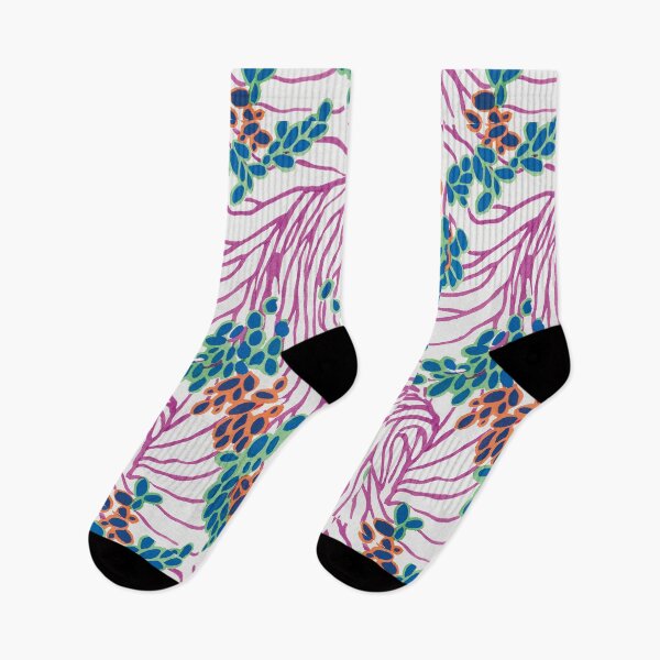 Item preview, EA Séguy botanical floral print – pink and teal designed and sold by rpvga.