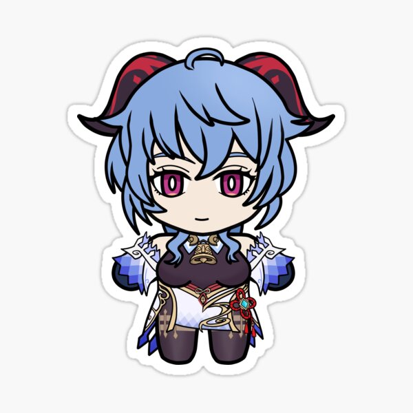 Ganyu Genshin Impact Nui plush style Sticker