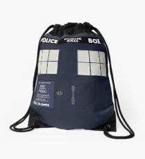 Classic Tardis Door Drawstring Bag