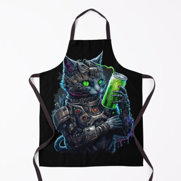 Item preview, Cyborg Energy Fuel Cat designed and sold by 9LivesCats.
