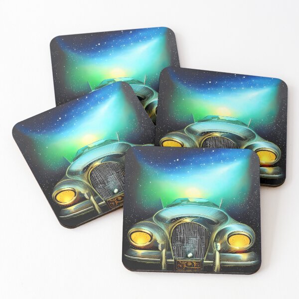 Artikelvorschau, Retro-Auto im Weltraum entworfen und verkauft von BigBrainArtwork.