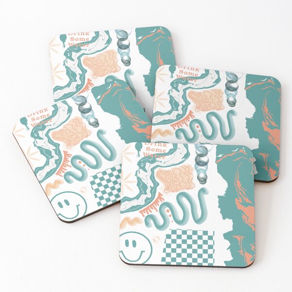 Item preview, Orange and teal trendy retro collage designed and sold by marnilauren.