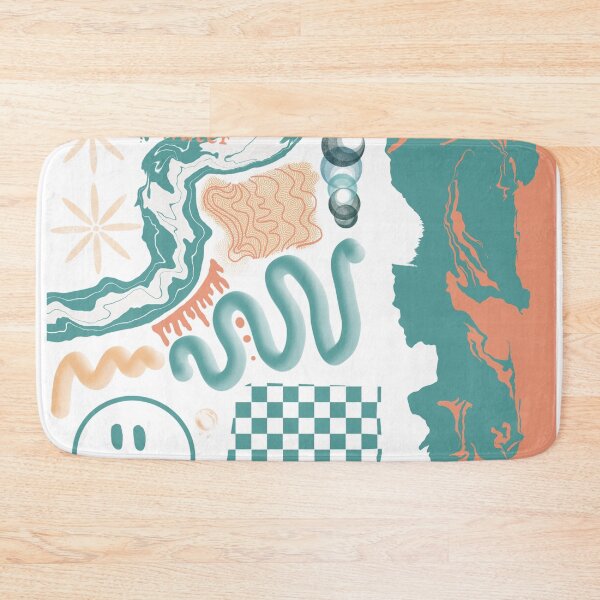 Item preview, Orange and teal trendy retro collage designed and sold by marnilauren.