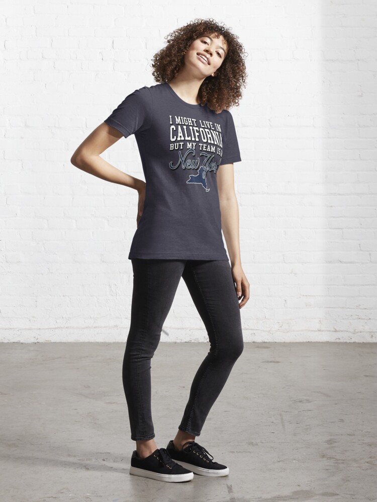 Woman Wearing Black New York Yankees Crew-neck Shirt and Black