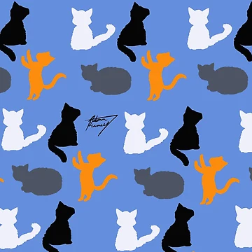 Artwork thumbnail, Kitty Pattern by WaterFaeDesigns
