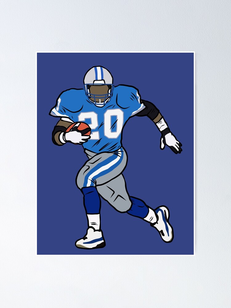 VINTAGE THROWBACK DETROIT LIONS #20 BARRY SANDERS NFL FOOTBALL