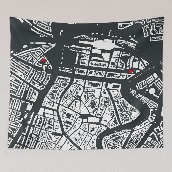 Item preview, Map of Haarlem, Netherlands,  with its schools in color designed and sold by jean-nicolas.