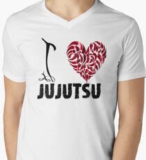 Jujutsu T Shirt Design I Love Jujutsu Men's V-Neck T-Shirt