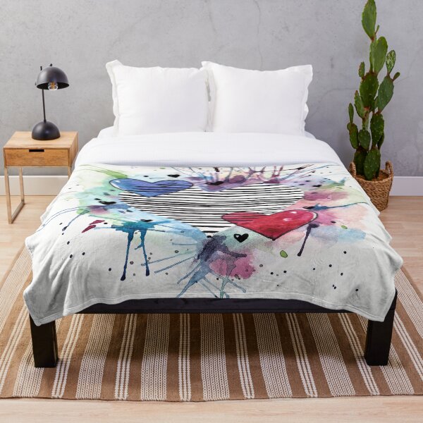Artikelvorschau, Schöne Herzen und wäscht Aquarellkunst entworfen und verkauft von Oirabot.