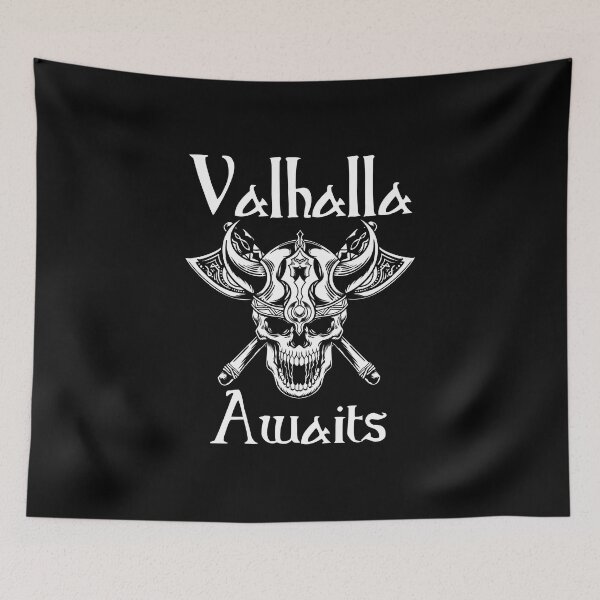 Item preview,  Valhalla Awaits -  Viking Skull with Helmet  designed and sold by Georgy09.