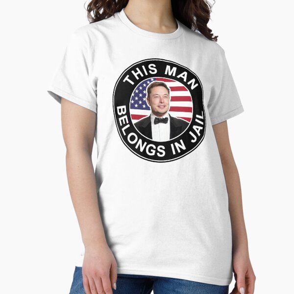 Item preview, Elon Musk Belongs in Jail designed and sold by voltzandvoices.