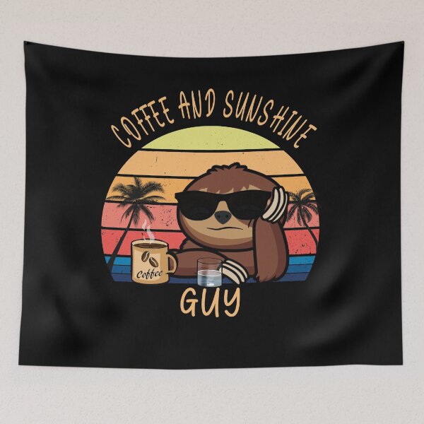 Item preview, Sunshine guy vintage sunset sloth designed and sold by TipTopTapo.