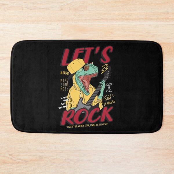 Item preview, Lets Rock Dino Musician Playing Guitar Rock Band designed and sold by zoripet Store.
