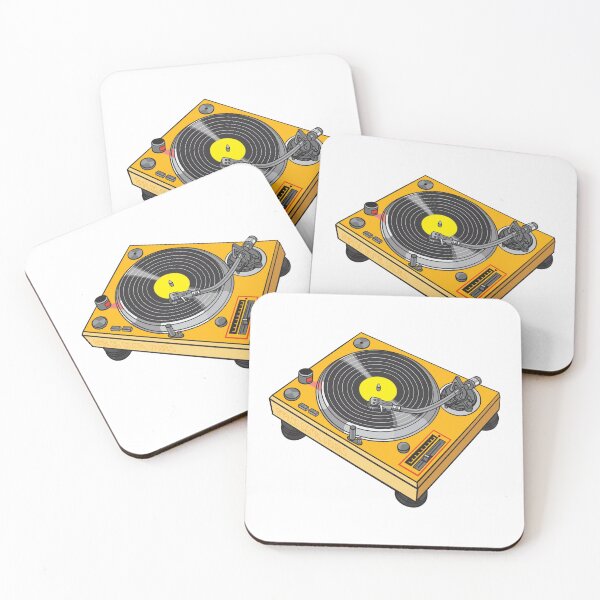 Item preview, Old School DJ Culture – Turntable Design (Yellow Orange + Ship Gray Colorway) Analog / Music  designed and sold by analogdigitalvz.