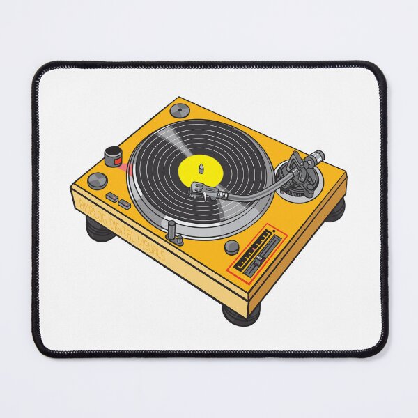 Item preview, Old School DJ Culture – Turntable Design (Yellow Orange + Ship Gray Colorway) Analog / Music  designed and sold by analogdigitalvz.