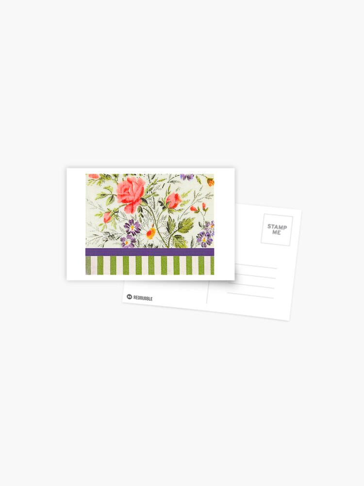 French Country Wildflowers Vintage Fabric | Postcard