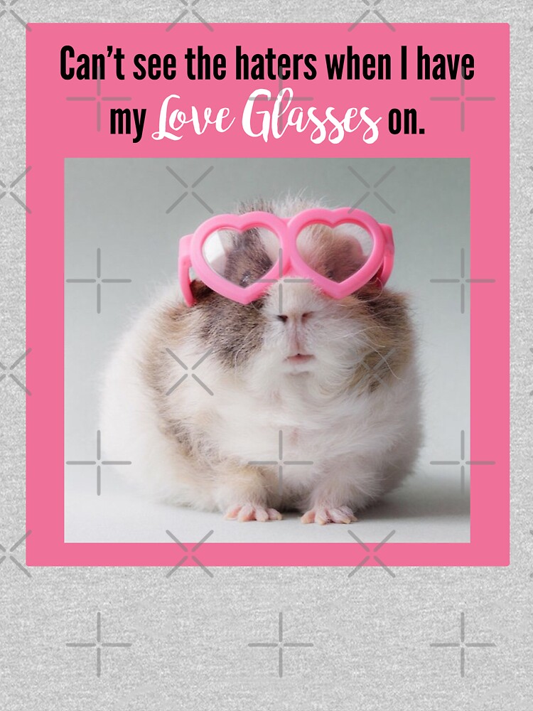 "Can't see the haters with my Love Glasses on" Pullover Hoodie by