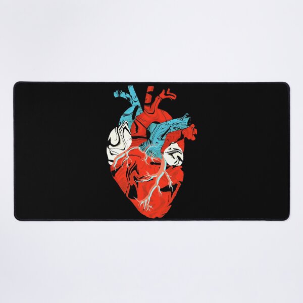 Vista previa del artículo con la obra «Corazón anatómico fluido», diseñado y vendido por Mettlework.