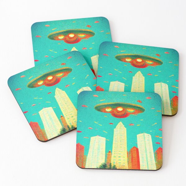 Item preview, Alien Invasion Travel UFO Psychedelic Extraterrestrial Unidentified Flying Object  designed and sold by Weirdarto.