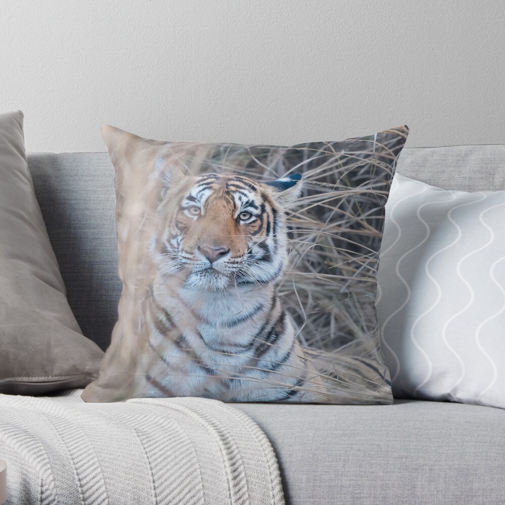 It is OK to come a little bit closer - Tigress Throw Pillow