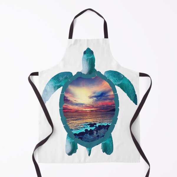 Item preview, Turtle Shape with Ocean Sunset Scene designed and sold by Chantockey.