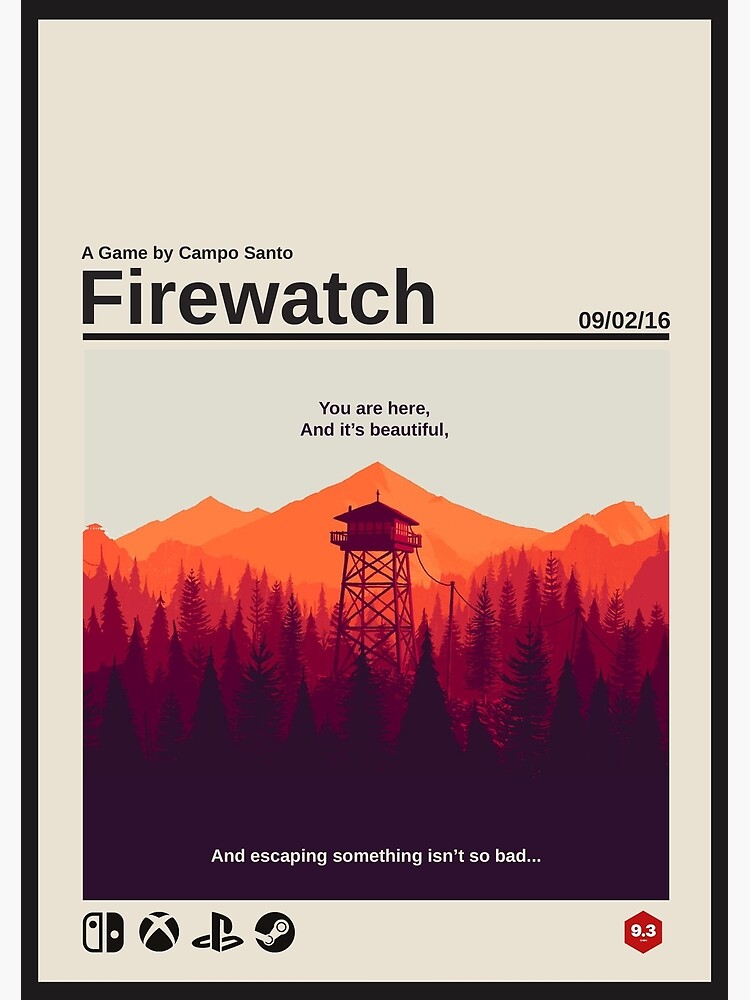 Disover Firewatch Poster Premium Matte Vertical Poster